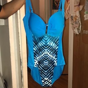 Calvin Klein Blue One-piece Swimsuit